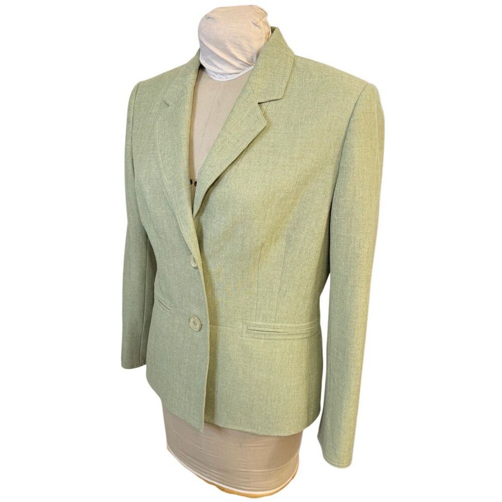 Le Suit Vintage Textured Blazer 2-Button Front Structured Sz. 12 Career Academia - Picture 7 of 14